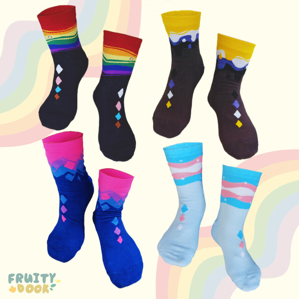 Pride Flag-Inspired Socks