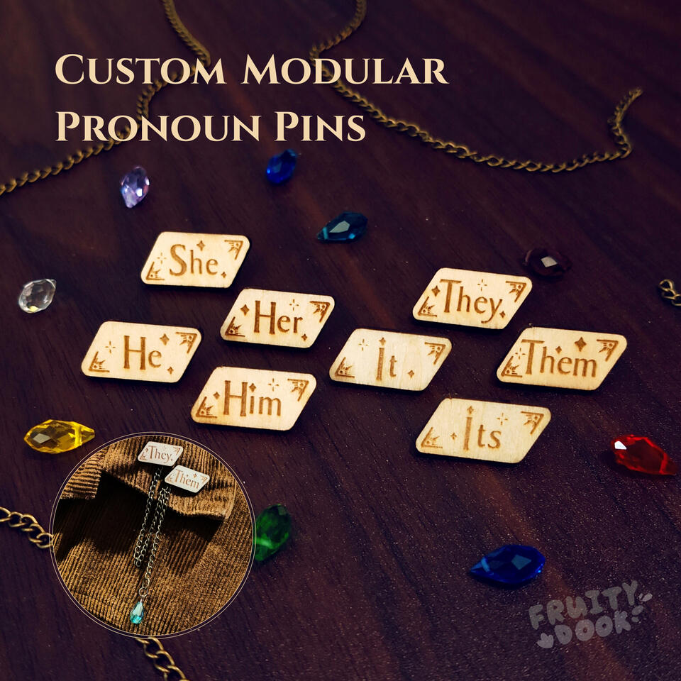 Modular Pronoun Pins